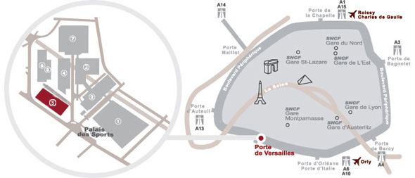 Plan Parc des Expositions Porte de Versailles