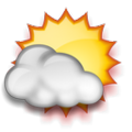 Soleil et nuages &eacute;parses